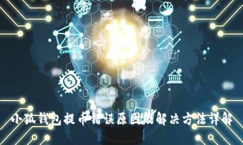 小狐钱包提币错误原因及解决方法详解